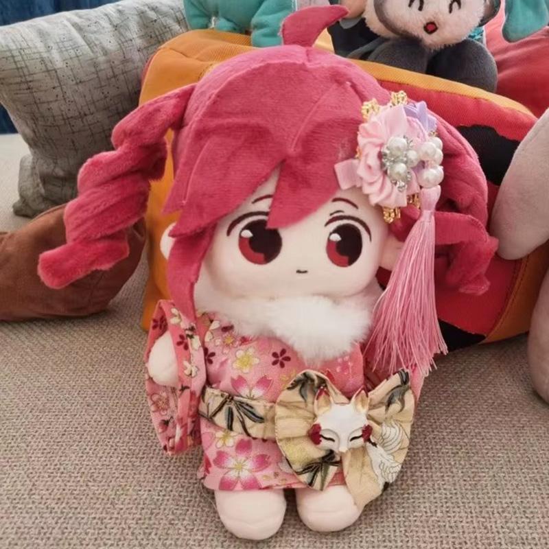20cm Kimono Dress Up Plush Doll Soft Stuffed Figure Room Decor Cosplay Gift For Fans