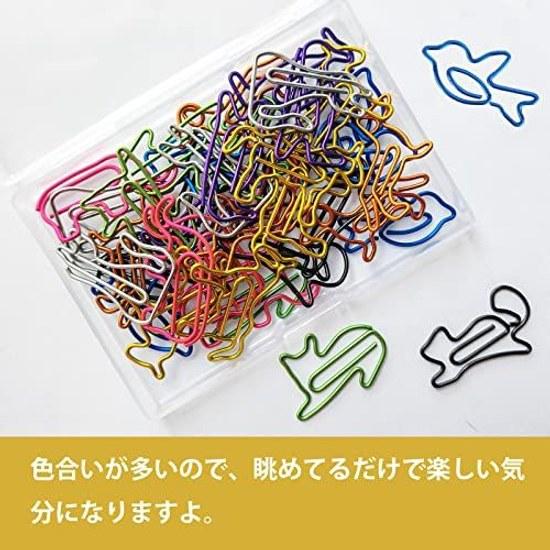 Zemukurippu 40-piece set paper clips animal cute cat dog penguin bookmark metal document organization invitations sticky notes letters notebooks rich