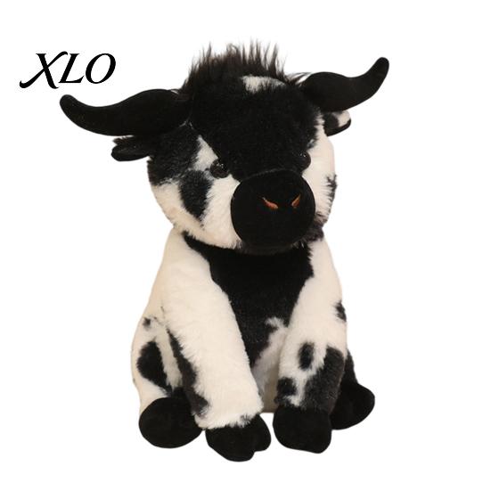 Soft Nursery Room Decoration Highland Cow Stuffed Animal Toy, Plush Scottish Cattle Doll, Fluffy Pillow Toy Cute Farm Doll Present for Adults
