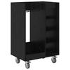 Golf Cabinet with Wheels Universal Black Oak Effect 65 X 45 X 98 Cm