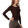 Women's T-shirt Long Sleeve round Neck Fashion Nude Feel Yoga Clothes Ruched Silm Casual Sports Top Female Fitness Clothes