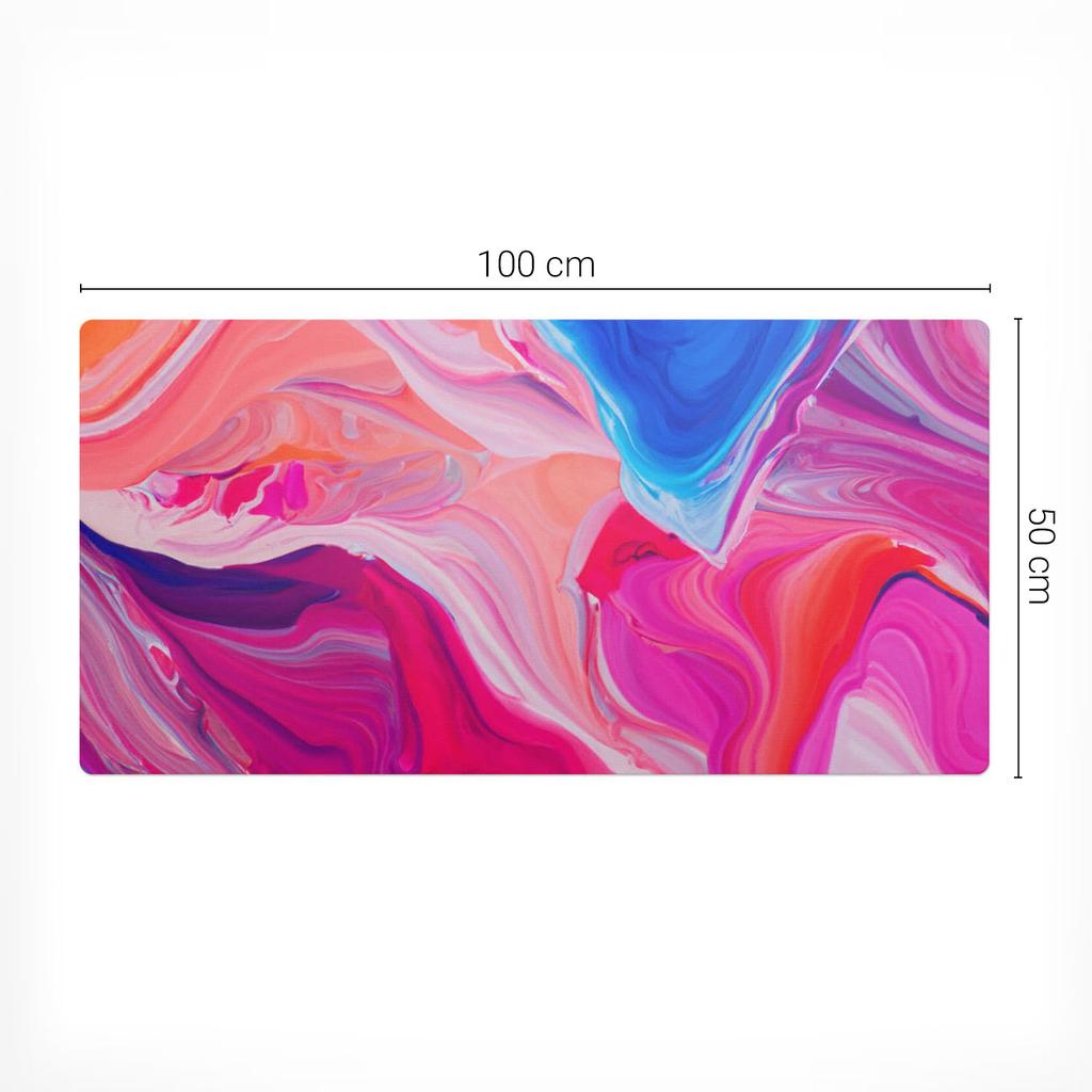 Decorative Table Mat with Premium Print Colorful Abstractions 100x50 cm