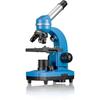 Microscope étudiant biolux sel - bresser junior - grossissement 40x-1600x - kit d’expérimentation - bleu