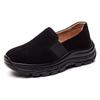 Модная осенняя женская обувь на платформе, замшевая кожа, толстая подошва, лоферы, слипоны, женские повседневные кроссовки для бега WSH4374