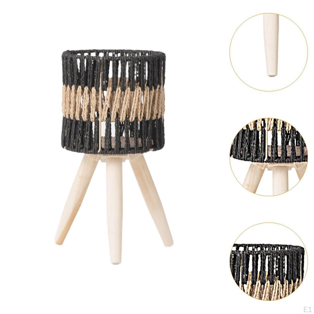 Напольный горшок с корзиной из бумажной веревки, цветочный горшок для удержания растений над землей, многоцелевой