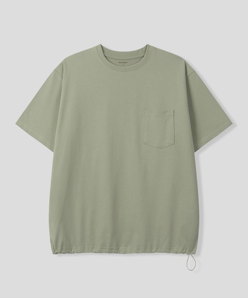 BLACK MOMENT Sorona String Pocket T-Shirt [Melange Gray]