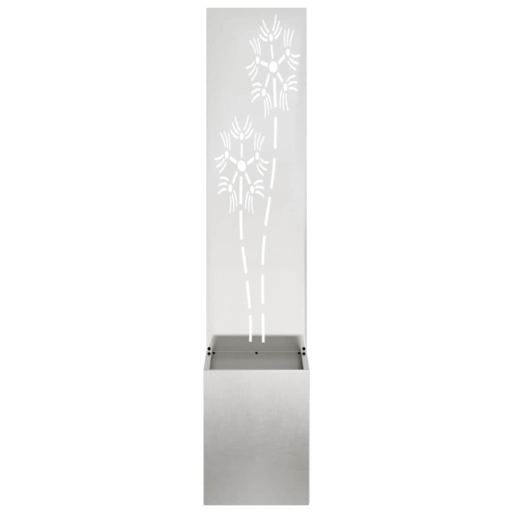 Garden Privacy Screen Silver 32 x 32 x 150 cm Stainless Steel
