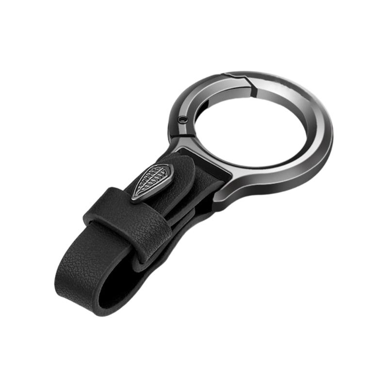 Zinc Alloy Quick Release Keychain With Soft Leather Strap For Easy Key Organization Multiple Color Option Fashionable