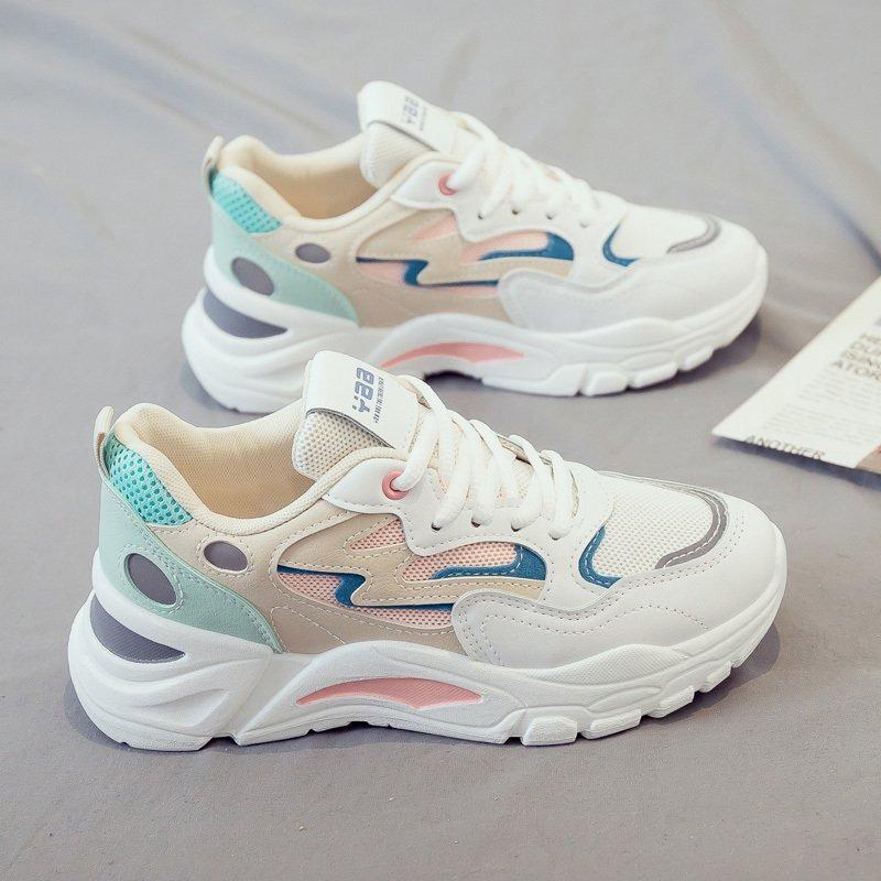 Женская повседневная обувь, обувь с толстой подошвой и тонкой сеткой, дышащая спортивная обувь