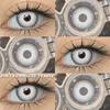 COD EYESHARE RAVEN BLACK Косплей Контактные Линзы Кроваво-красные Хэллоуин Макияж Глаз Линза Белые/Черные Сумасшедшие Косплей Мягкие Линзы