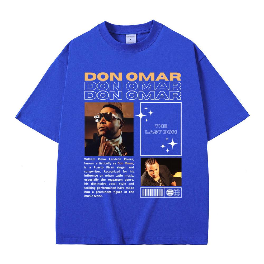 Редкие футболки с графикой Singer Don Omar The Last Don для мужчин и женщин, хип-хоп, винтажные, оверсайз, мужская мода, повседневная хлопковая футболка