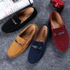 Casual Shoes Men Suede Leather Man Loafers Luxury Men Boat Shoes Handmade Men Slip On Driving Shoes Male Moccasins Comfy Italian