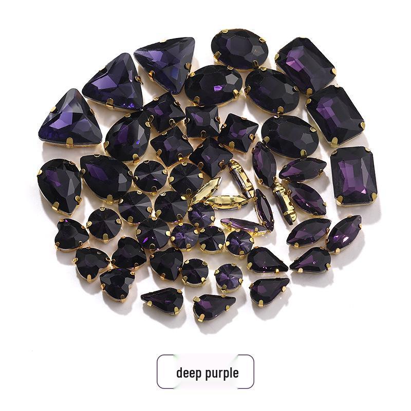 Пришитые вручную смешанные хрустальные стразы-когти для свадебного платья и аксессуаров для браслета