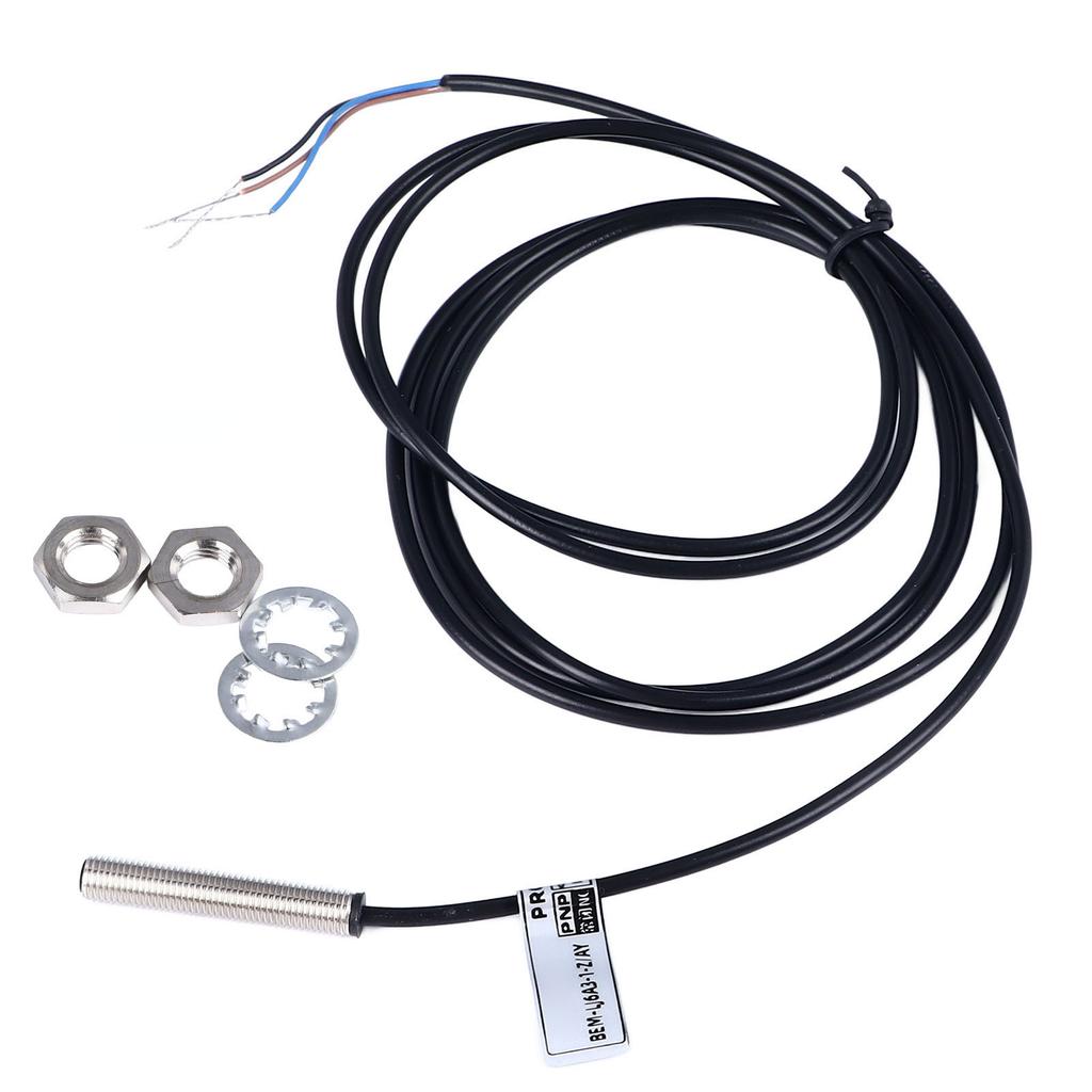 M6 Микро бесконтактный выключатель PNP 3 провода Нормально замкнутый Индуктивный датчик приближения 1мм Расстояние обнаружения DC6‑36V