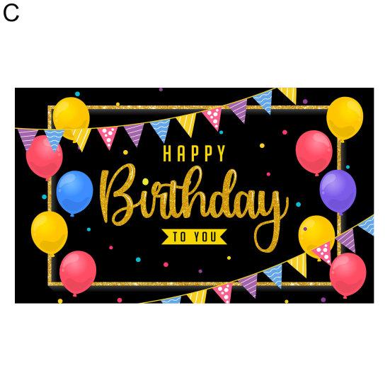 Баннер на день рождения, прозрачная печать, блестящий полиэстер, фон для вечеринки в честь Дня Рождения, тканевый домашний декор для фестиваля
