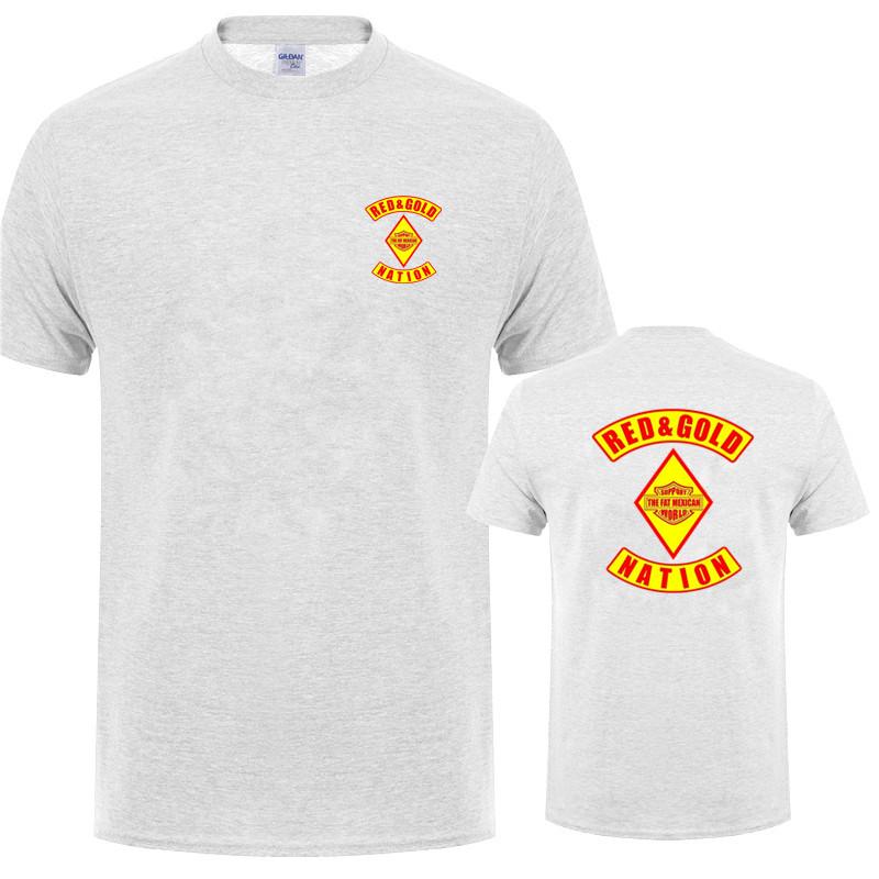 Red And Gold Nation Bandidos T Shirt Unisex Summer Short Sleeve Cool Streetwear Tops Cotton Oversized Tshirt Dz188