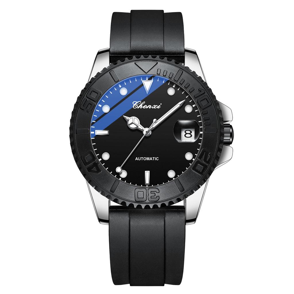 Fashion Chenxi Top Brand Automatic Mechanical Men Watch Luxury Leather Waterproof Quartz Tourbillon Wristwatch Men Luminous Date