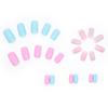 24pcs/Box French Artificial Full Cover Wearable Nail Tips Square Head False Nails Fake Nails