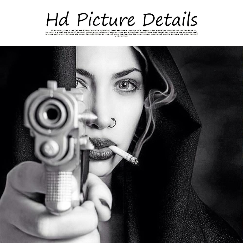 Сексуальные обнаженные монахини с большими пушками, настенная живопись на холсте, современная черно-белая пленка, постер с принтом, картина для декора гостиной