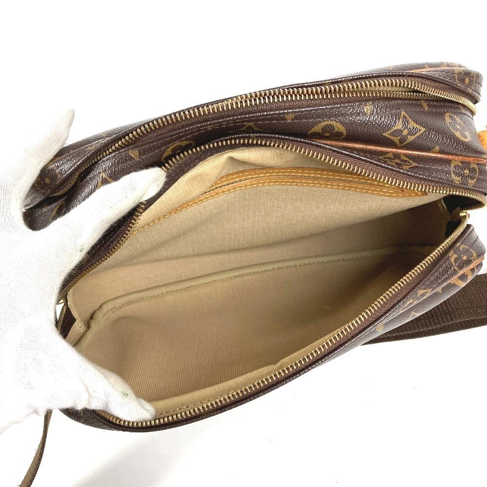 Louis Vuitton M45254 Monogram Reporter PM Crossbody Shoulder Bag Brown