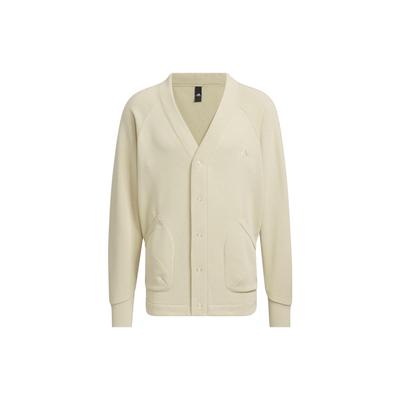 adidas Кардиган All Szn Oversized, однотонный, с вышитым логотипом в виде букв, вязаный свитер с длинными рукавами, мужской кардиган, цвет Prairie-Brown IY4281
