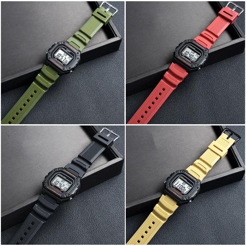 Высококачественный резиновый ремешок для часов Casio W-218h / F-108 AE1200 / 1000 / 1300, силиконовый ремешок из смолы