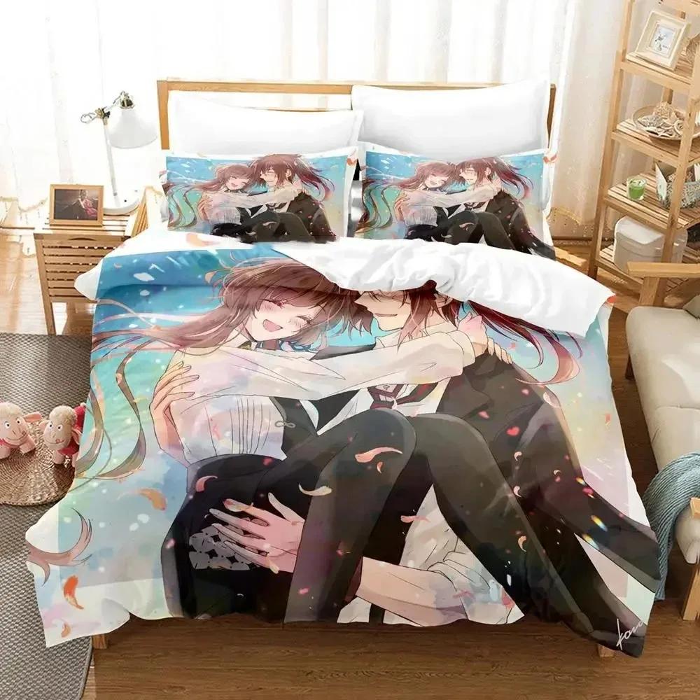 Anime Hoshino Ichika Project Sekai Bedding Set Duvet Cover Bed Set Quilt Cover Pillowcase Comforter King Queen Size Boys Adult