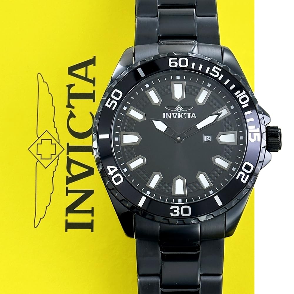Pro Diver Big Case 50m Waterproof Black Dial Black Stainless Steel Invicta [Invicta] Men's IN-46895 [Товар]