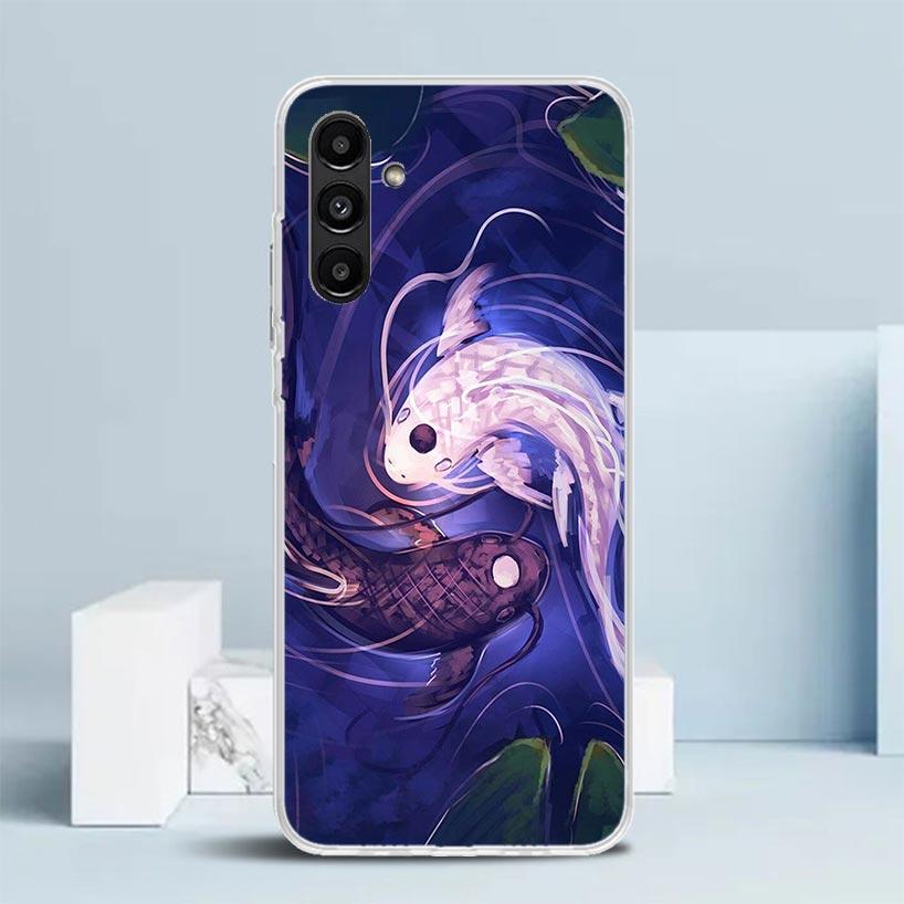 Япония Рыба Кои Инь Ян Искусство Чехол для телефона Для Samsung Galaxy A17 A37 A57 A16 A15 A14 A13 A56 A55 A54 A53 A36 A35 A34 A33 A26 A25 A2