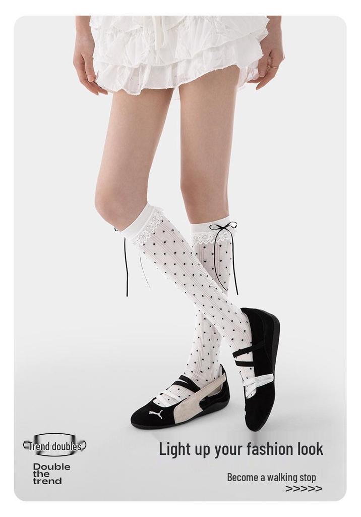 Renaissance Women's Breathable Ballet Dot Ankle Socks - Slimming & Stylish for Spring/Summer