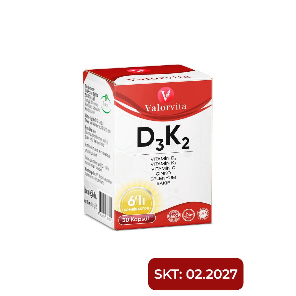 Валорвита Д3к2, С. Вит. Цинк, Медь, Селен Витамин