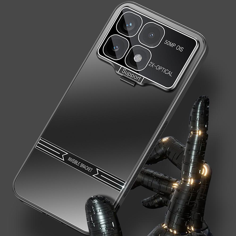 For Xiaomi Poco F6 Pro 5G/Redmi K70 5G/K70 Pro 5G Case Kickstand PC+TPU Matte Phone Cover with Lens Film