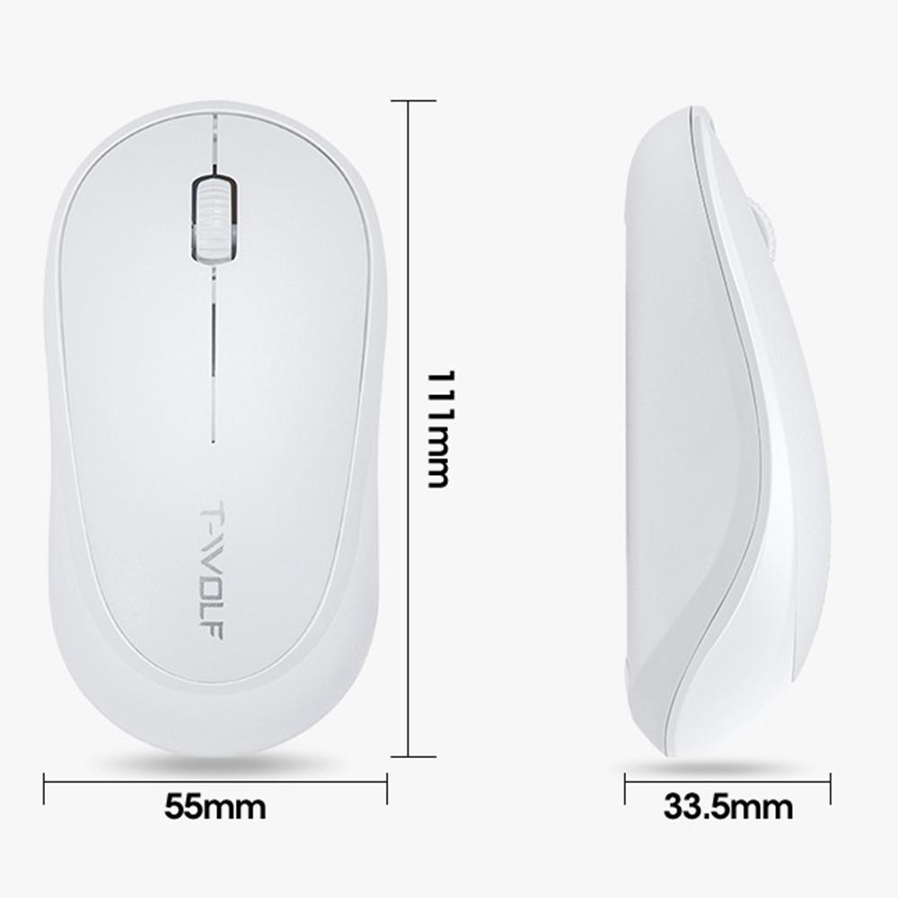 2.4G Silent Ergonomic Wireless Mouse, Portable Simple 3 Buttons Optical Mice Plug And Play For Laptop PC Notebook Windows Mac Daily Office Use