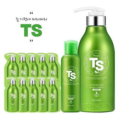 TS Премиум Шампунь (основной продукт 500 г + 140 г + 6 г x 10 дополнительных листов в комплекте)