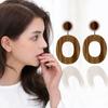 Серьги Suijue Jewelry Nna Same, версия с уксусной кислотой, полупрозрачные, коричневые, с неровной текстурой