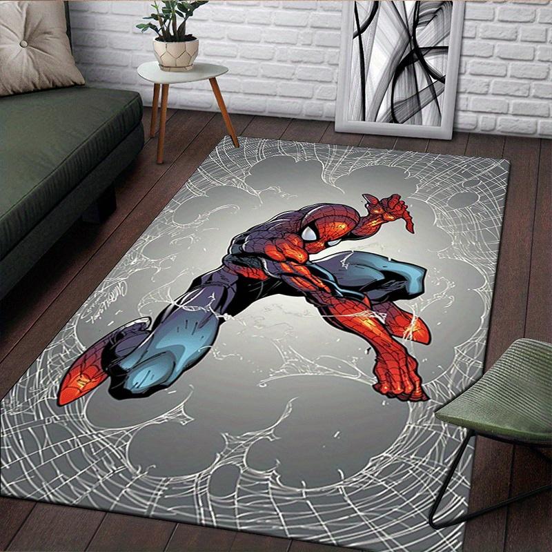1pc Spider-Man Pattern Area Rug Soft Flannel Floor Mat for Living Room,Office,Bedroom and Carpet,Sofa Coffee Table Floor Mat