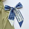 Long Silk Scarf, High-end New Versatile Hair Tie Streamer, Atmosphere Ribbon, Spring and Summer Decorative Scarf, Tied Bag Streamer