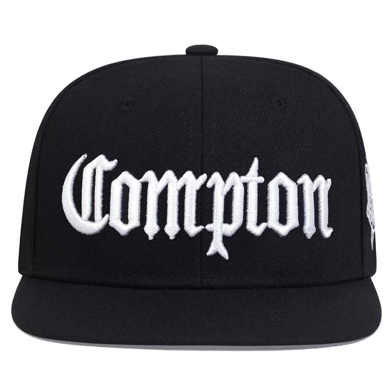 Вышитая бейсболка COMPTON Хип-хоп Snapback Кепка с плоским верхом Панк-рок Кепки Модные Повседневные Кепки