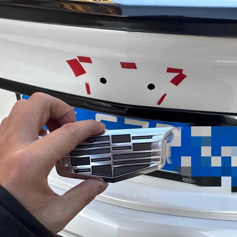 ABS Car Front Grille Logo Emblem Cover for Cadillac CT4 CT5 CT6 XT5 XT6 Auto Rear Trunk Badge Sticker Replacement Accessories