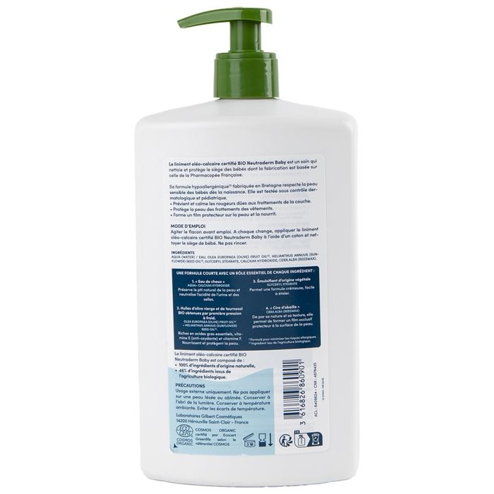 Neutraderm Baby Liniment Oleo-Calcaire Bio Flacon-Pompe 1 L