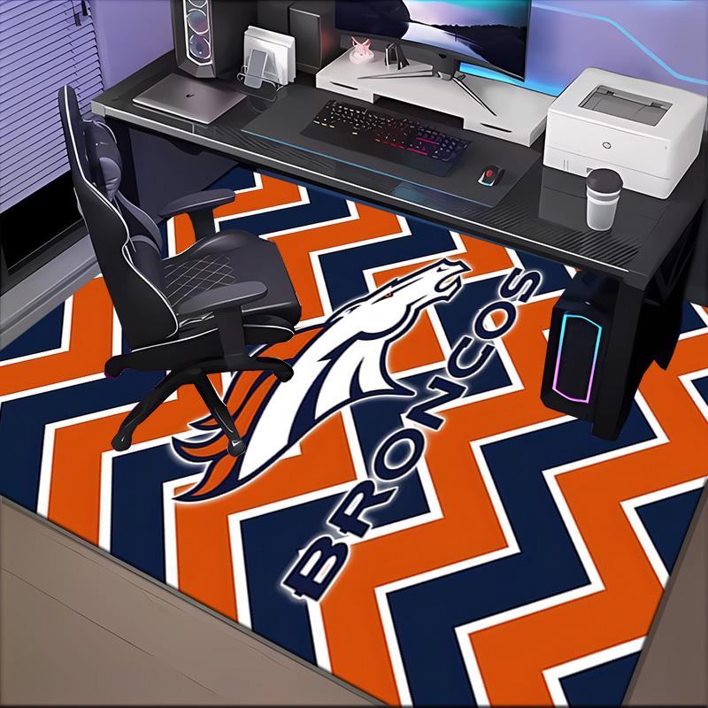Denver Broncos Rug Game Carpet, Floor Mat for Bedroom Living Room Entryway Rug, Home Decor Idea Gift for Christmas birthday