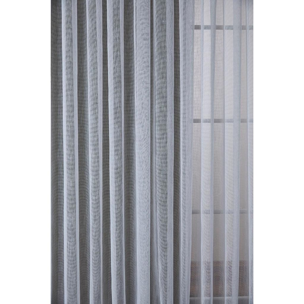 Простая тюлевая занавеска цвета льна цвета экрю, не требующая глажки