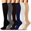 Unisex Outdoor Running and Cycling Compression Socks - Long, Solid Color, Elastic Calf Support.
