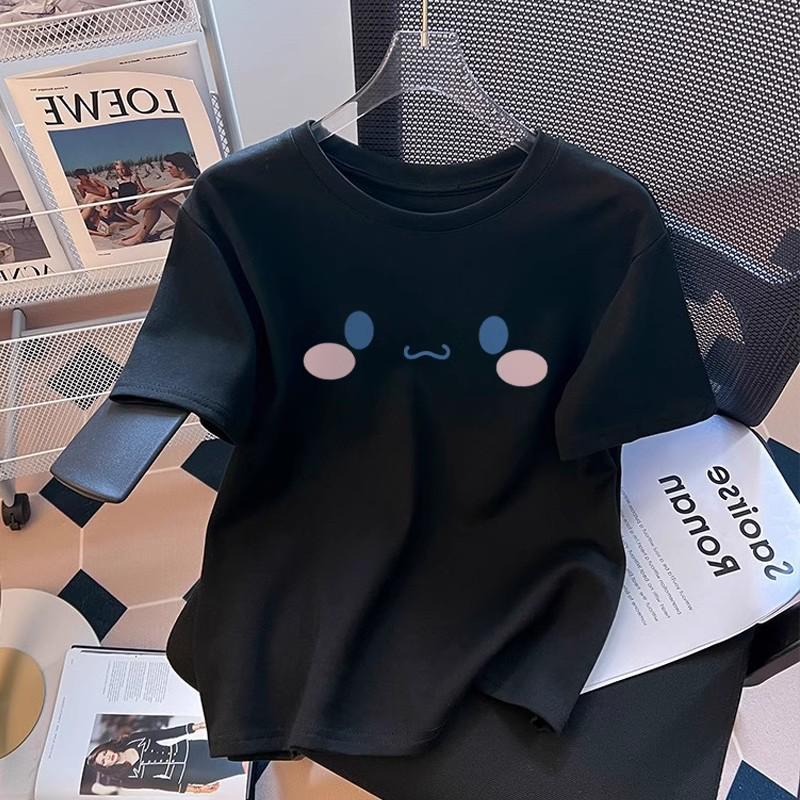 Летняя женская футболка свободного кроя с коротким рукавом, белая - Универсальный повседневный дизайн