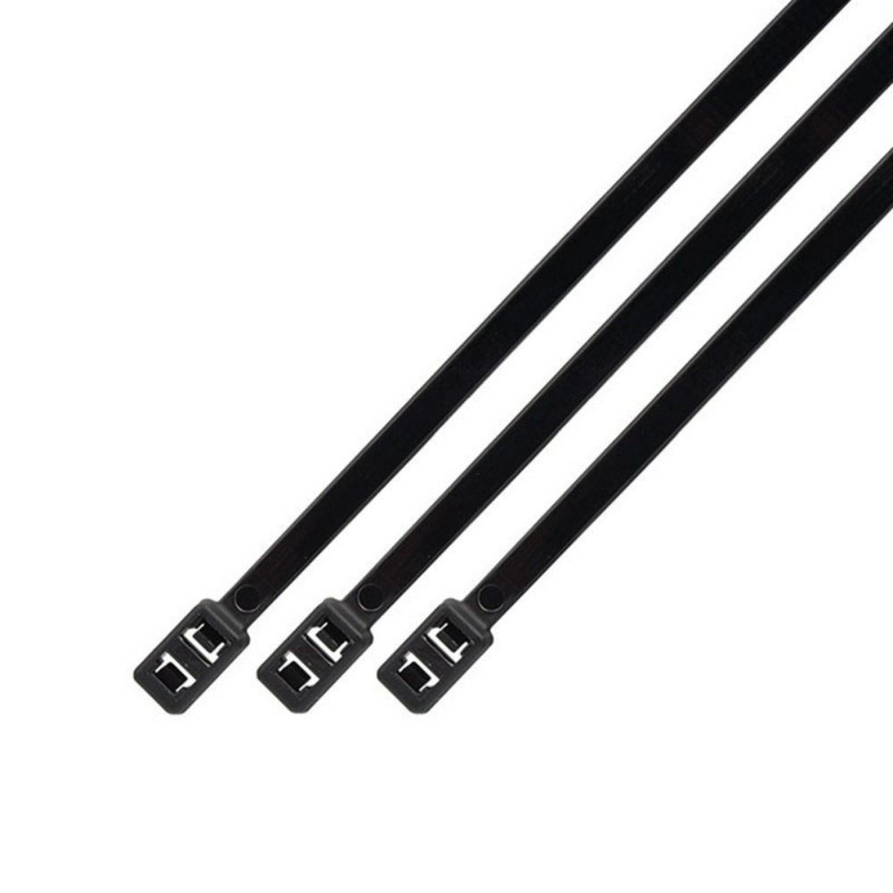 100Pcs CS Electrical Wire ties Zip Tie Double Flex Tie Band Cable Ties Fasten Loop