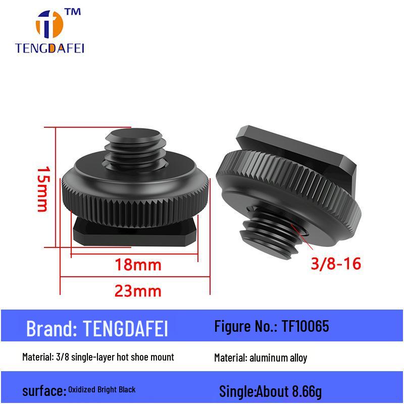 Reversible 1/4" Male To 3/8" Female Adapter for Camera Tripod Ball Head with M4-M8 Conversion Screws