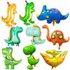 Dinosaur Balloon Cute Crown Dinosaur Theme Party Decoration Children'S Birthday Aluminum Foil Balloon