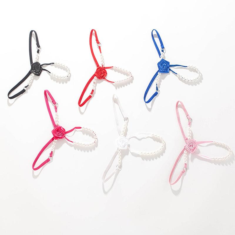 Сексуальные кружевные стринги, женские стринги с открытой промежностью и жемчугом, трусы, горячее эротическое нижнее белье