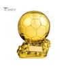 Resin Football Trophy Golden Ballon Football Championship Prize Trophy Collectible Player Award Soccer Ornament for Fans Gift Desk Bookshelf Decor