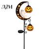Festive Yard Decorations for Parties Solar Halloween White Ghost Pumpkin Moon Garden Stake Light, Waterproof LED Holiday Seasonal Lawn